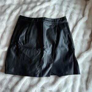 Sadie & Sage Black Leather Skirt